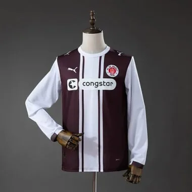 Camisa de jogo em casa do FC St. Pauli 2026/27, manga comprida, tamanhos S-4XL