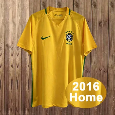 Retro Brazil 2016 Home soccer jerseys S-2XL