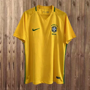 Retro Brazil 2016 Home soccer Jersey (S-2XL)
