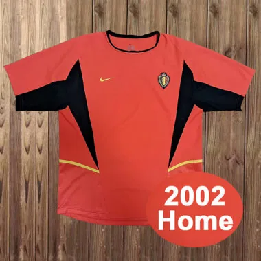 Retro Belgium 2002 Home Soccer Jersey Size S-2XL