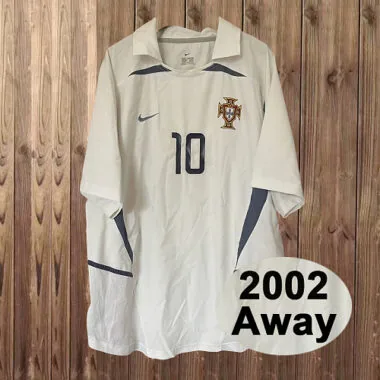 Retro Portugal 2002 Away soccer jerseys Size S-2XL