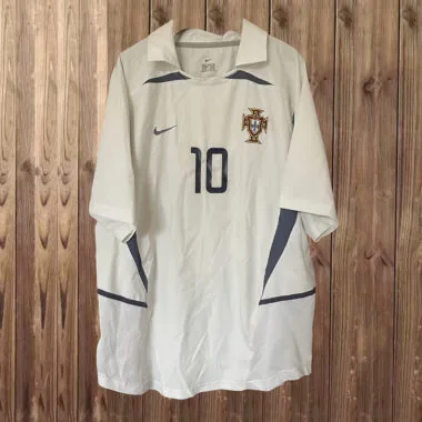 Retro Portugal 2002 Away soccer Jersey (S-2XL)