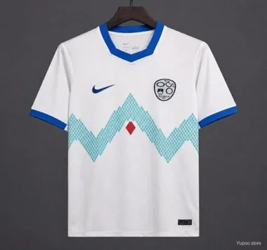 Camisa de futebol azul da Eslovénia para os jogos fora de casa no Mundial de 2026, tamanhos S-4XL
