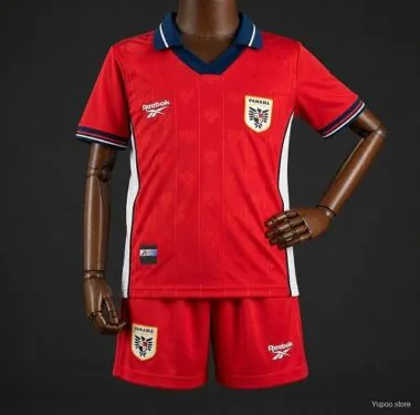 Equipamentos infantis da seleção do Panamá para o Mundial de 2026, tamanhos 16-28