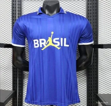 Camiseta de jugador de la edición especial en azul real de Brasil × Jordan Brand 2026