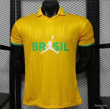 Camiseta de jugador de edición especial amarilla de Brasil × Jordan Brand 2026