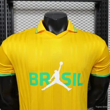 Maillot de joueur édition spéciale jaune « Brazil × Jordan Brand » 2026