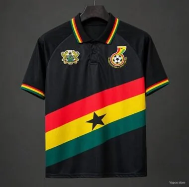 Camisola Polo Preta da Coleção «Ghana Heritage» 2026