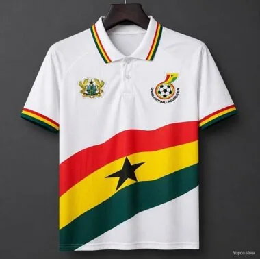Camisola polo branca da coleção «Ghana Heritage» 2026