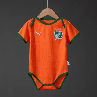 Equipa de infantes da Costa do Marfim para o Mundial de 2026 – Camisa de jogo em casa – Tamanhos: 9 e 12