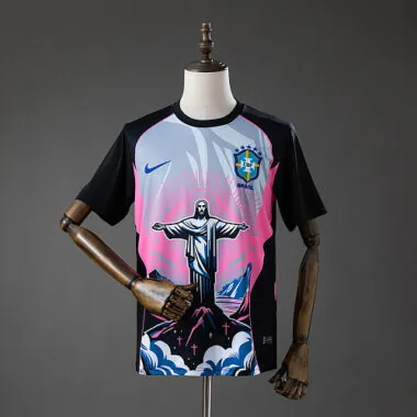 Brasil 2026 Cristo Redentor - Camisola rosa S-XXL