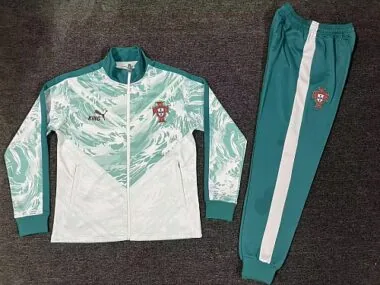 Fato de treino verde e branco de Portugal 2026, tamanhos S a 2XL