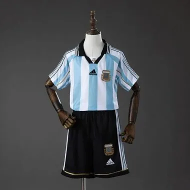Equipamentos infantis retro da Argentina de 1998 (jogo em casa) 16-28