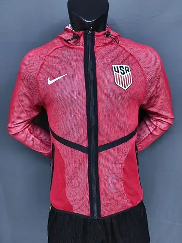 Casaco vermelho pré-jogo do Mundial dos EUA de 2026, tamanhos S-3XL