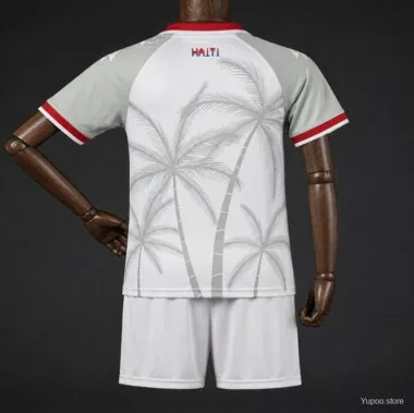 Camiseta infantil de visitante para el tercer partido de Haití en el Mundial de 2026