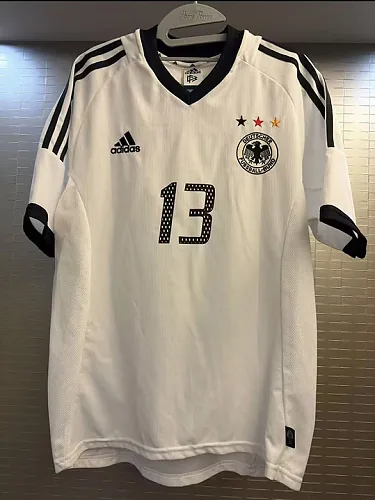 Camisolas de futebol retro da seleção alemã de 2002, tamanhos S a 2XL
