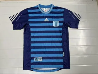 Camisa de futebol retro do Racing Club de Avellaneda (época 99-00), para jogos fora de casa, tamanhos S-2XL