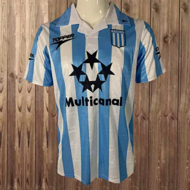 Camisa retro do Racing Club para jogos em casa, época 97-98