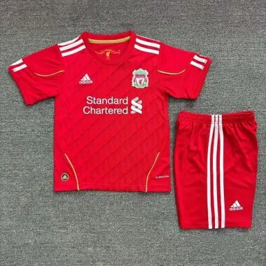 Camisa de jogo em casa do Liverpool 2010/11, estilo retro, tamanho infantil 16-28