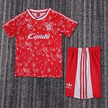 Fato de jogo do Liverpool Retro 1989/91, tamanho infantil 16-28