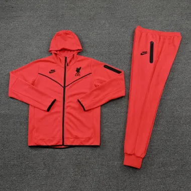 Fato com capuz vermelho do Liverpool 2025/26 – tamanhos S a 2XL