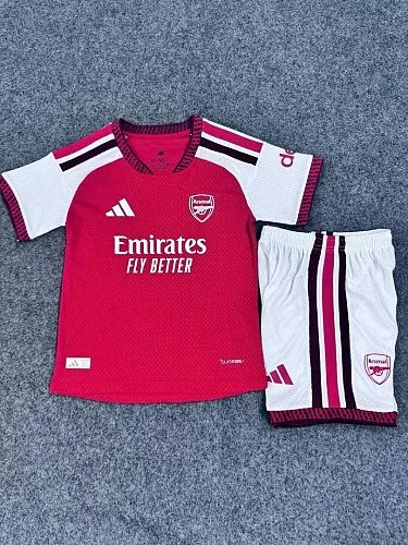 Kit infantil Arsenal 2026/27 Home Player Version camisola de futebol tamanho 16-28