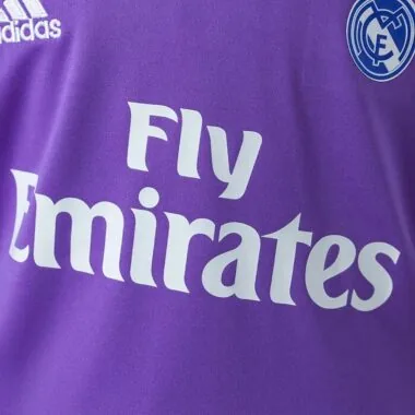 Equipación retro del Real Madrid 2016/17 para niños (visitante), tallas 16-18