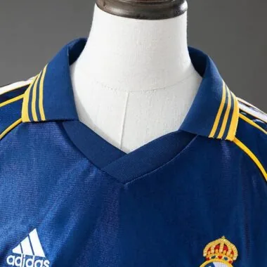 Retro 1998/2000 Real Madrid tweede uittenue voor kinderen, maat 16-28