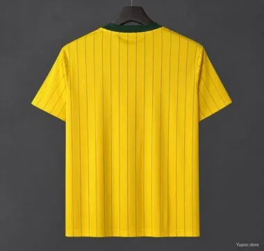 Brazilië 2026 Vintage geel shirt met krijtstreep