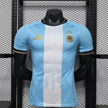 Camiseta de la selección argentina 2026, versión especial para jugadores, en blanco y azul, tallas S-XXL