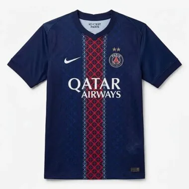 Camisa de futebol do PSG Paris 2025/26, versão «Champion» para jogos em casa, tamanhos S-4XL, com 2 estrelas