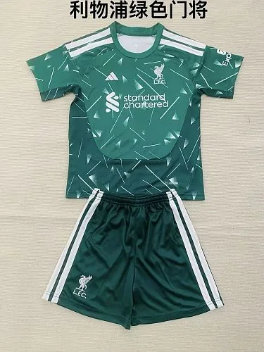 Kit infantil Liverpool 2026/27 guarda-redes verde (tamanho 16-28)