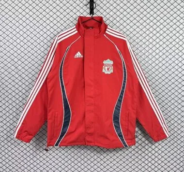 Casaco de vento retro do Liverpool 2006/07, vermelho, tamanhos S-2XL