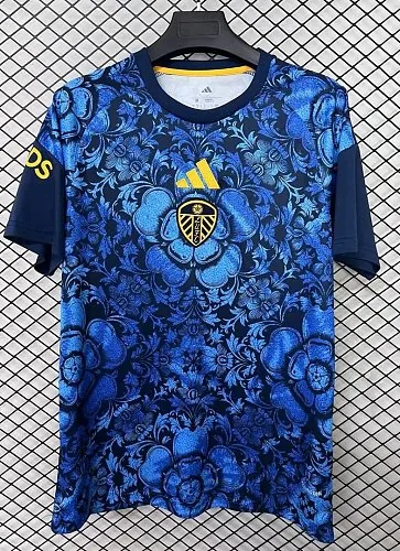 Camisa azul de pré-jogo do Leeds United 2026/27, tamanhos S-4XL