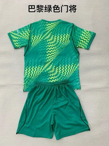 Equipación infantil de portero del PSG París 2026/27 en color verde (tallas 16-28)