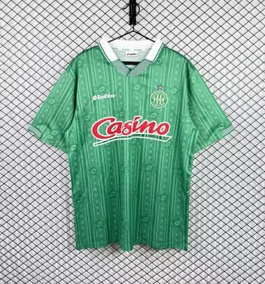 Camisa de jogo em casa retro do Saint-Étienne da época 1997/98, tamanhos S-2XL
