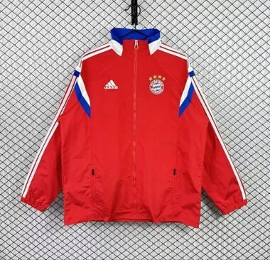 Casaco de vento retro do Bayern de Munique 2014/15, vermelho, tamanhos S a 2XL
