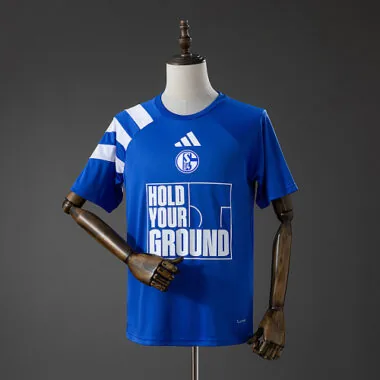 Camisa do Schalke 04 2026/27 com mensagem, tamanhos S-XXL