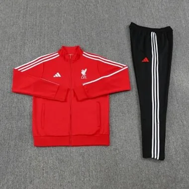 Conjunto Liverpool 2025/26 casaco vermelho de manga comprida (S-XXL)