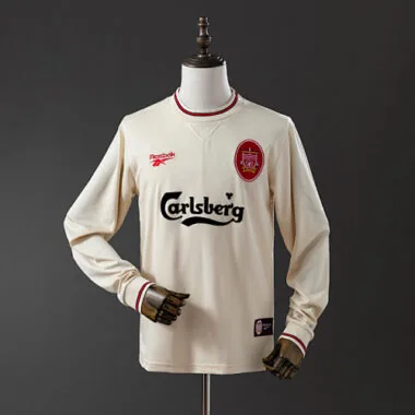 Camisola retro Liverpool 1996/97 visitante manga comprida