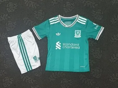 Kit infantil Liverpool 2025/26 third visitante