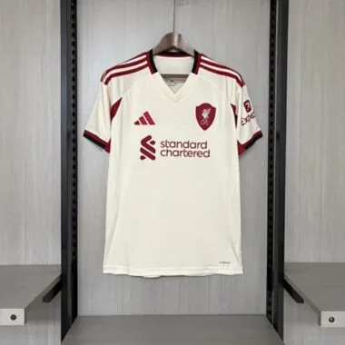 Camisola Liverpool 2025/26 branca visitante