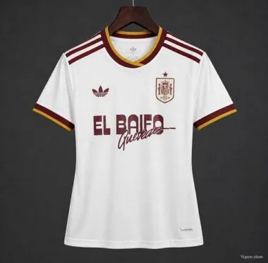 Camisa de futebol feminina da Espanha para o Mundial de 2026 (jogo fora de casa) «El Baifo», tamanhos S-2XL