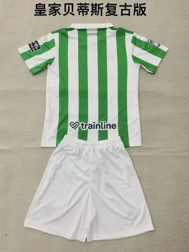 Camisa Retro do Real Betis para Crianças 2025/26 (Tamanhos 16-28)