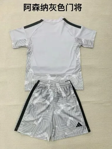 Kids Kit Arsenal 2026/27 Gray Goalkeeper Soccer Jersey (Size 16-28)