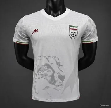 Camisa de futebol da seleção do Irão para o Mundial de 2026 (versão de jogo fora), tamanhos S-2XL