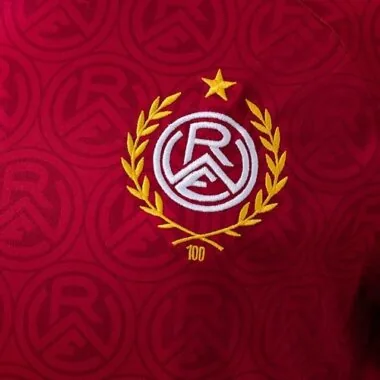 Rot-weiss essen Home 100th Jahre Vereinswappen Jersey (S-4XL)