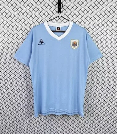 Camisa de futebol retro do Uruguai de 1986, tamanho S-2XL