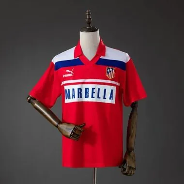 Camisola retro do Atlético de Madrid (jogo fora) da época 1991/92, tamanhos S-XXL