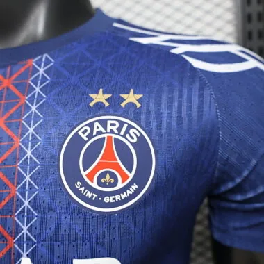 Maillot bleu spécial joueur du PSG 2026/27 (tailles S à XXL, 2 étoiles)